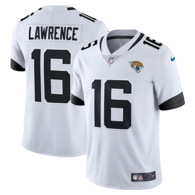 mens nike trevor lawrence white jacksonville jaguars vapor limited jersey